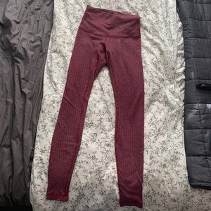 Burgundy lululemon leggings